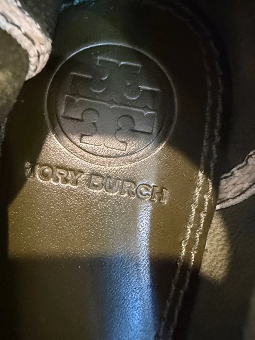Tory Burch Therese Olive Green Suede Ballet Flats with Gold Logo